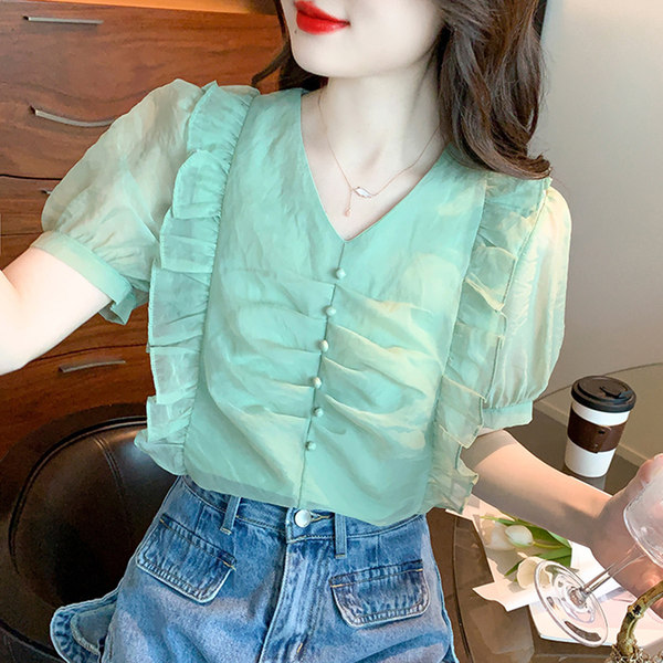 เสื้อชีฟองเกาหลี เสื้อชีฟองสวยๆ