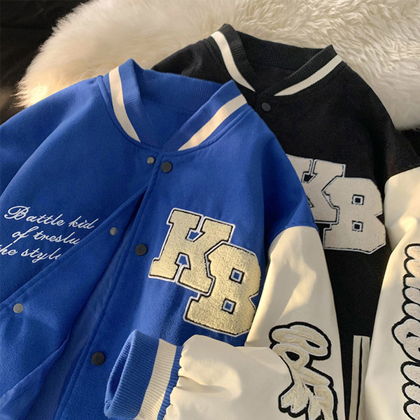 เสื้อแจ็คเก็ตเบสบอล เสื้อคลุม เสื้อแขนยาวสไตล์เกาหลี