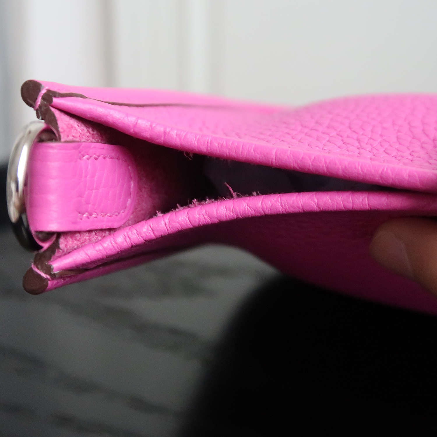 Hermes Magnolia Clemence Leather Evelyne TPM 16 CM PHW