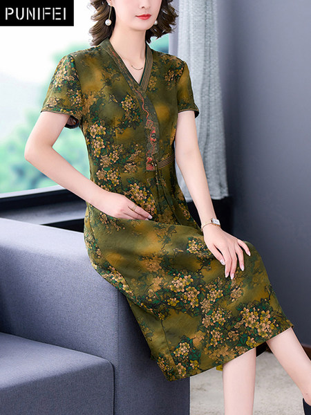 เดรสวัยผู้ใหญ่40-60ปี เดรสคุณแม่ ชุดเดรสทำงานวัยผู้ใหญ่ แบรนด์ MAMA DRESS