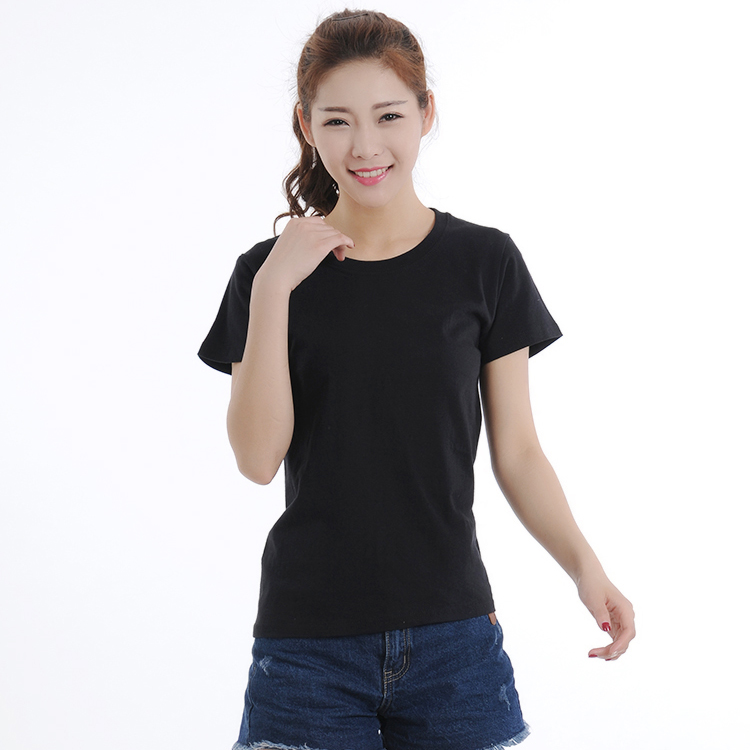 Blouse3406 เสื้อยืดสีดำผ้า Cotton แขนสั้น ผ้าเนื้อดีนิ่มใส่สบาย
