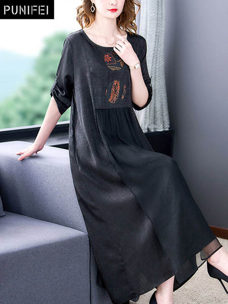 เดรสวัยผู้ใหญ่40-60ปี เดรสคุณแม่ ชุดเดรสทำงานวัยผู้ใหญ่ แบรนด์ MAMA DRESS