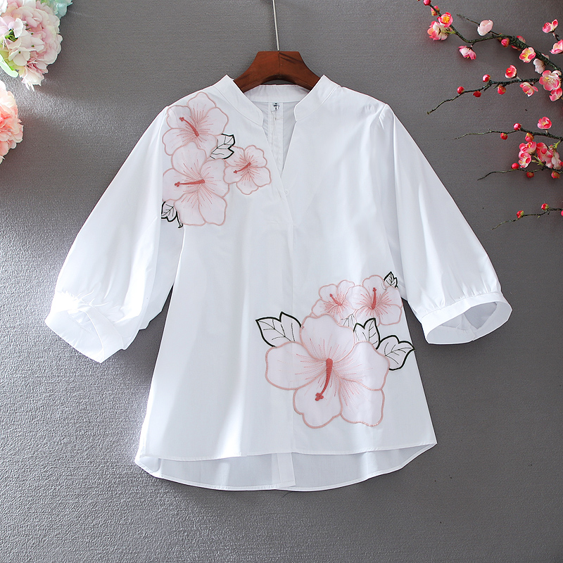 เสื้อลินิน เสื้อผ้าฝ้ายลินิน เสื้อเชิ้ตผ้าลินิน ปักลายสวยๆด้วยด้าย สไตล์VINTAGE BY Dreamroom