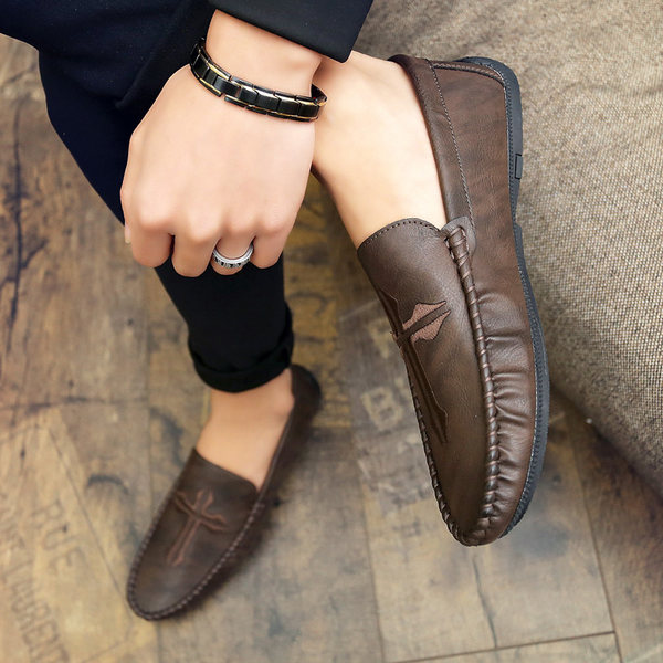 รองเท้าหนังผู้ชาย มีไซส์39-44 รองเท้าโลฟเฟอร์ชาย Slip-On Shoes