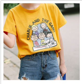 เสื้อยืดสีเหลือง เสื้อยืดสีเหลืองสวยๆ เสื้อยืดสีเหลืองผู้หญิง จัดส่งฟรีทั่วประเทศไทย