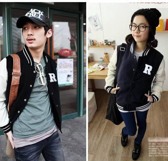 พร้อมส่ง - M เสื้อคลุมกันหนาว เบสบอล ผ้าcotton+ผ้าสำลี เนื้อนิ่ม น่ารัก อินเทรนสุดๆ same pic M