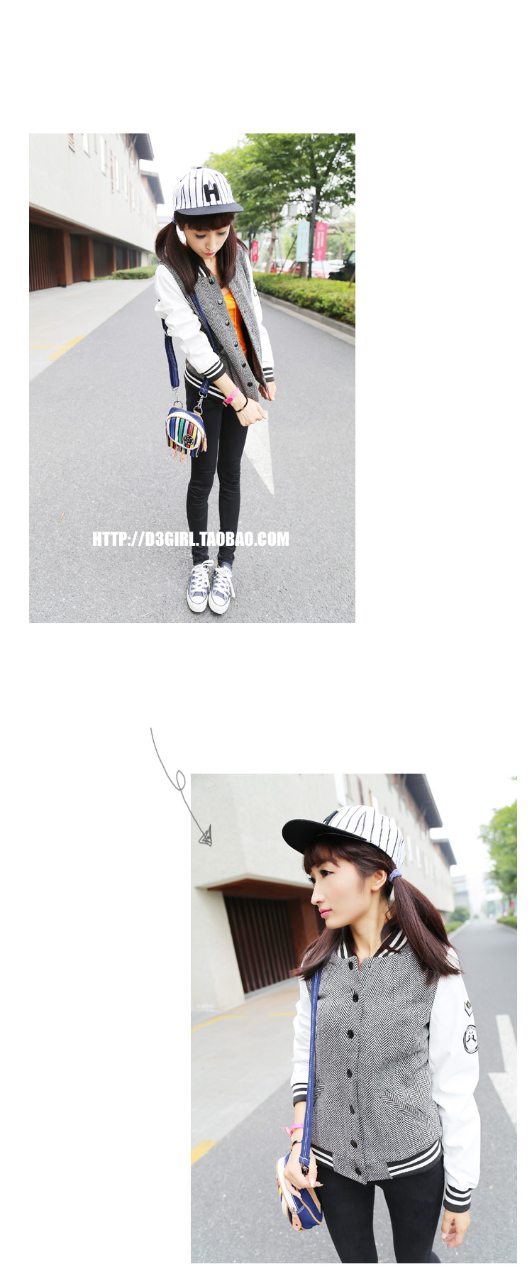 พร้อมส่ง - เสื้อคลุมกันหนาว เบสบอล น่ารัก same pic