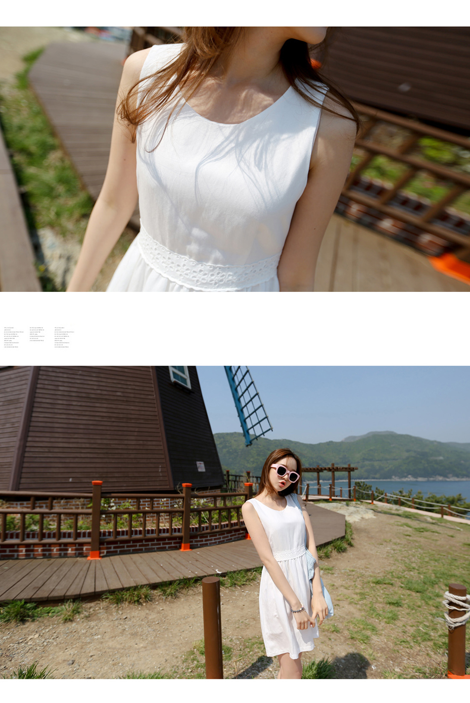 **มีตำหนิ เดรส ผ้าฝ้ายสีขาว แต่งฉลุลายช่วงเอว น่ารักคุณหนูมากกกก พร้อมส่ง white