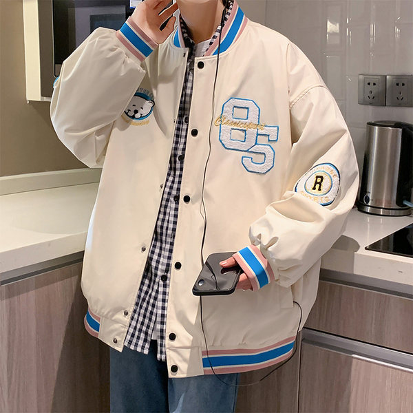 เสื้อแจ็คเก็ตเบสบอล เสื้อคลุม เสื้อแขนยาวสไตล์เกาหลี