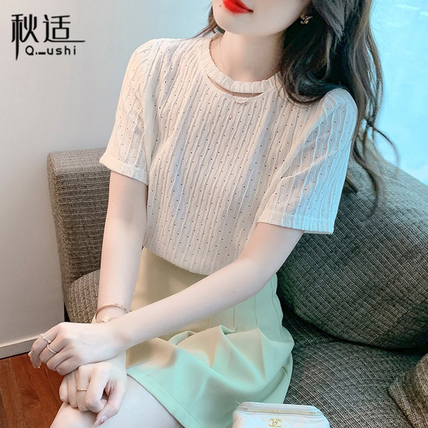 เสื้อลูกไม้ แขนสั้น