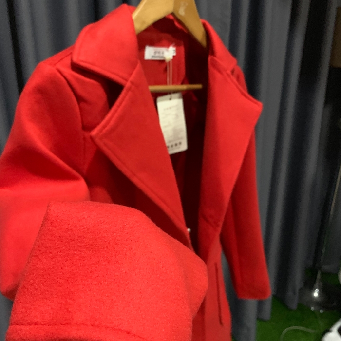 เสื้อโค้ท สไตล์เกาหลี ทรงคลาสสิค ใส่ง่ายเข้ากับทุกชุด กันหนาวได้ดี พร้อมส่ง สีแดง