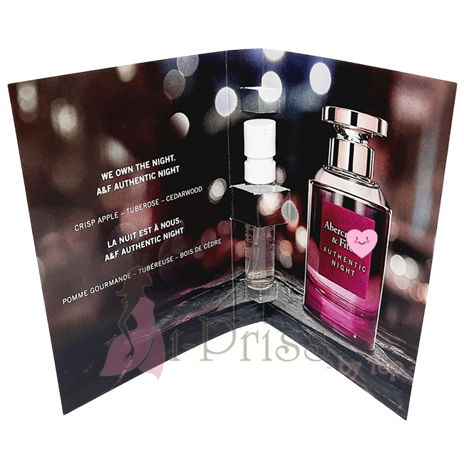 Abercrombie & Fitch Authentic Night Femme EDP 2 ml.