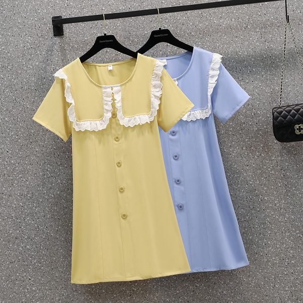 เดรสคนอ้วน เดรสสาวอวบ ชุดเดรสคนอ้วนวัยรุ่น BY PLUS SIZE Girl