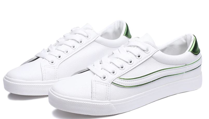 รองเท้าผ้าใบ ผู้หญิง รองเท้าผ้าใบ สีขาว คาดเส้นตัด รองเท้าผ้าใบวัยรุ่น ใส่เที่ยว ใส่เรียน ใส่ทำกิจกรรม 268641