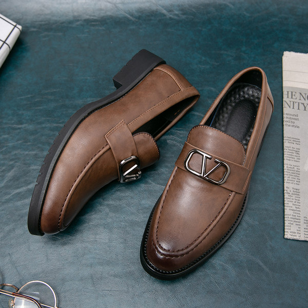 รองเท้าหนังผู้ชาย มีไซส์39-44 รองเท้าโลฟเฟอร์ชาย Slip-On Shoes