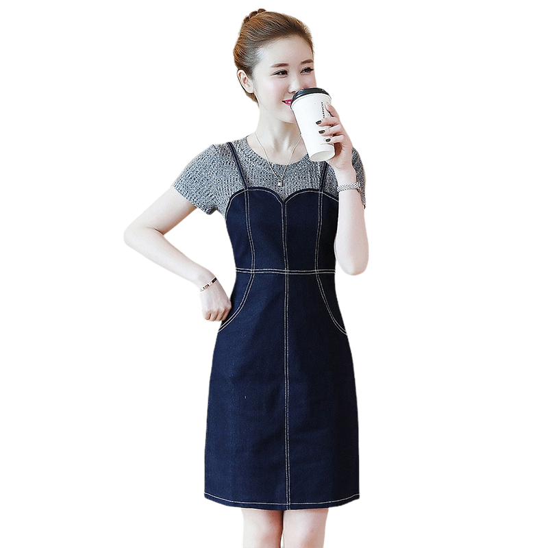 Dress4585 เดรสยีนส์ทรงเข้ารูปสียีนส์เข้ม มีกระเป๋าข้าง ซิปหลังใส่ง่าย ผ้ายีนส์ยืดเนื้อดีนุ่มใส่สบาย งานน่ารักทรงสวยเป๊ะ ใส่สวยดูแพง (ไม่มีเสื้อตัวในนะคะ)