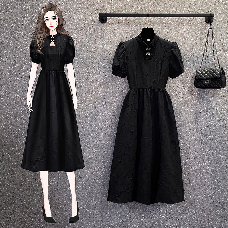เดรสแขนสั้น มีไซส์ L-4XLอก 38-47 นิ้ว ใส่ได้ทั้งสาวหุ่นดีน่ารักจนถึงสาวอวบพลัสไซส์