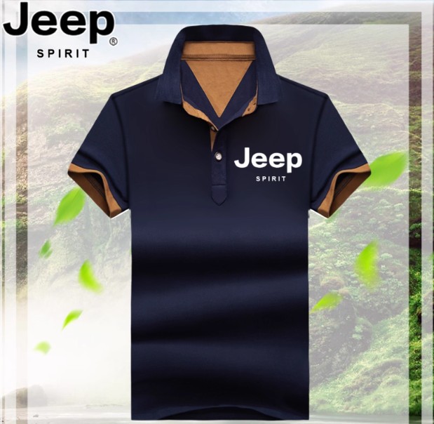 เสื้อ polo ผู้ชาย เสื้อคอปก สีพื้น Jeep สีทูโทน เสื้อยืดคอปก ผู้ชาย ใส่เที่ยว ทำงาน แบบเท่ มีสไตล์ 182606