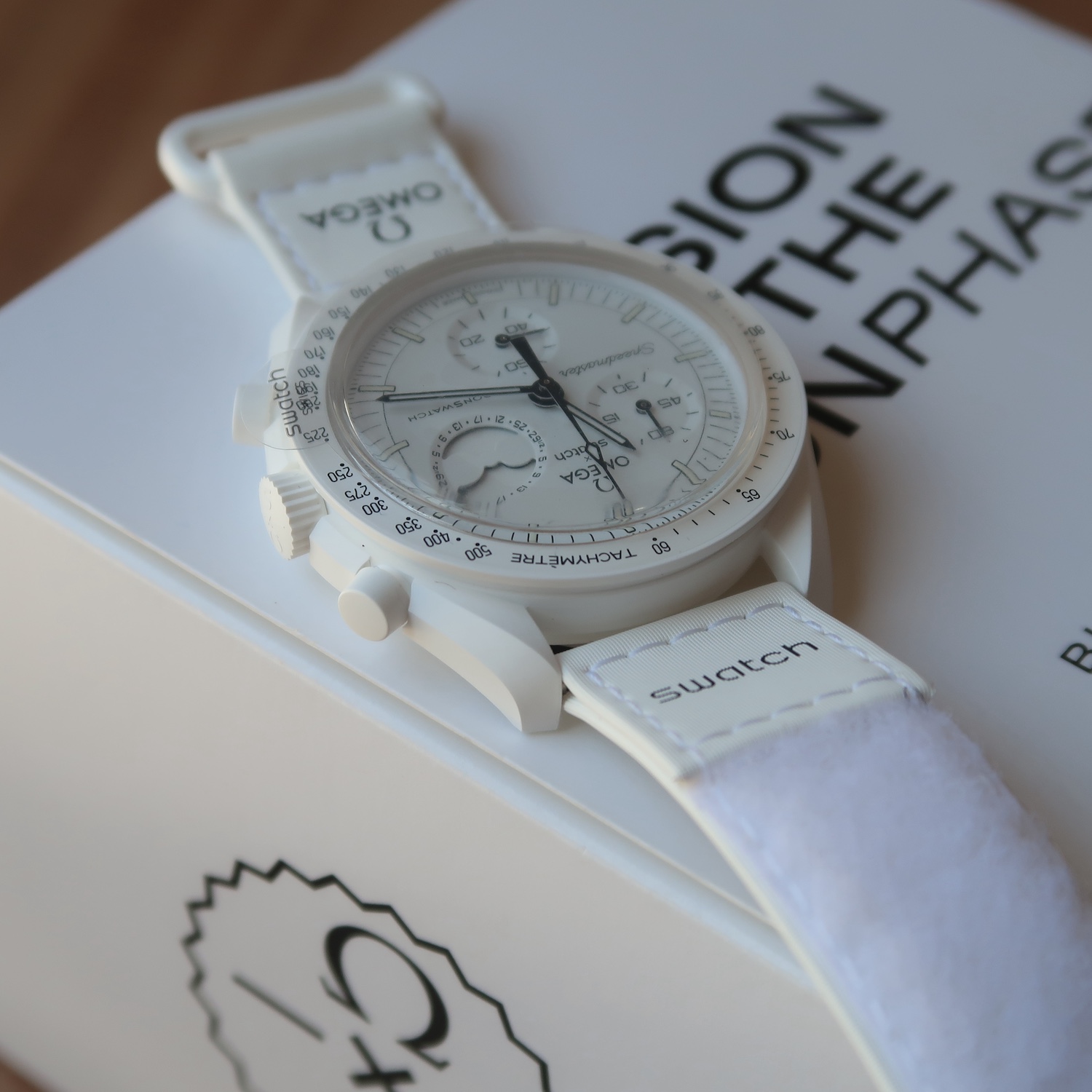 Swatch X Omega White Mission To The MoonPhase Full Watch