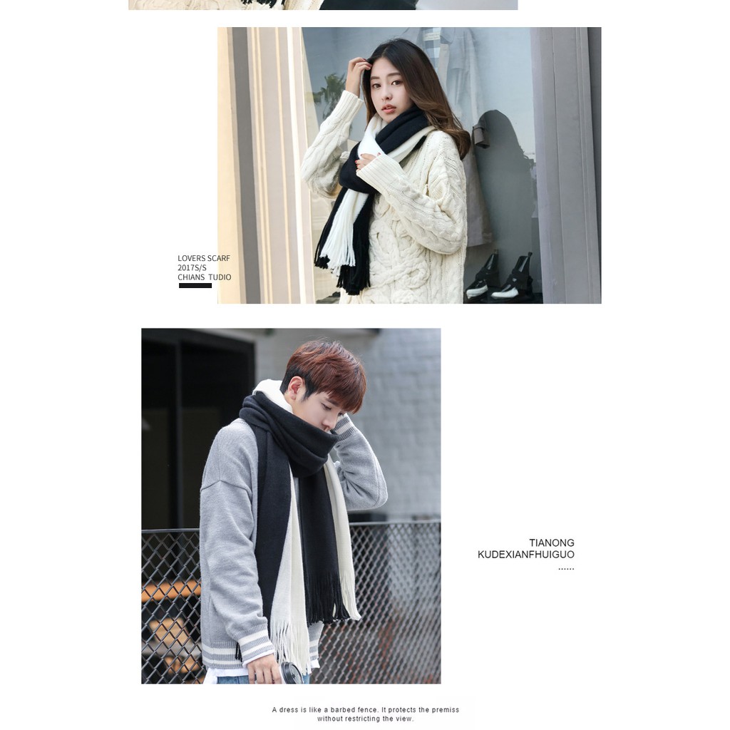 ผ้าพันคอไหมพรม เกาหลี มิกกับชุดไหนก็สวย ใส่ได้ทั้งผู้ชายและผู้หญิง พร้อมส่ง same pic