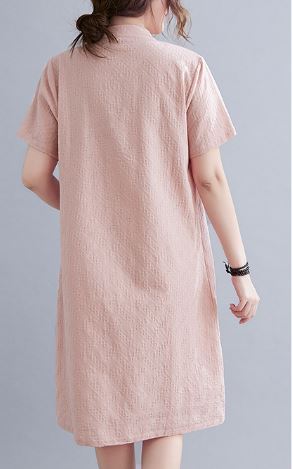 เดรส สไตล์ สาวหมวย แบบน่ารัก ๆ เดรส แบบจีน ๆ ใส่เที่ยว ใส่ทำงาน สีฟ้า สีชมพู สีเหลือง 406253