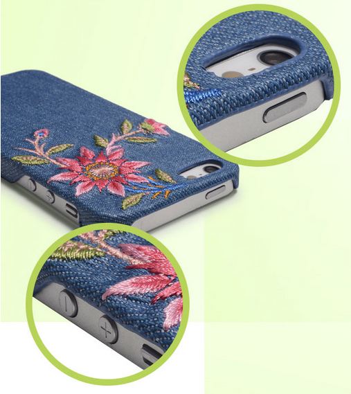 ซื้อ 1 แถม 1 เคสยีนส์ Denim เคส iphone 5 5S ออกแบบ ปักลาย ดอกไม้ บนยีนส์ จากประเทศอังกฤษ สินค้าราคาพิเศษ จำนวนจำกัด no 239965
