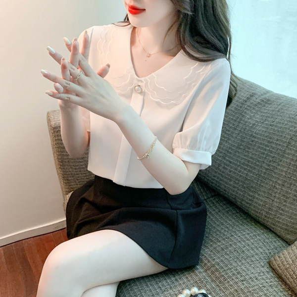 เสื้อลูกไม้ แขนสั้น