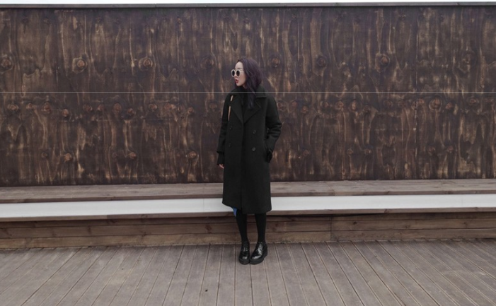 OverCoat เสื้อโค้ทกันหนาวตัวยาว สีดำ Classic เข้าได้กับทุกชุด งานดี ผ้าวูลเนื้อดี บุซับในกันลมอย่างดี พร้อมส่ง