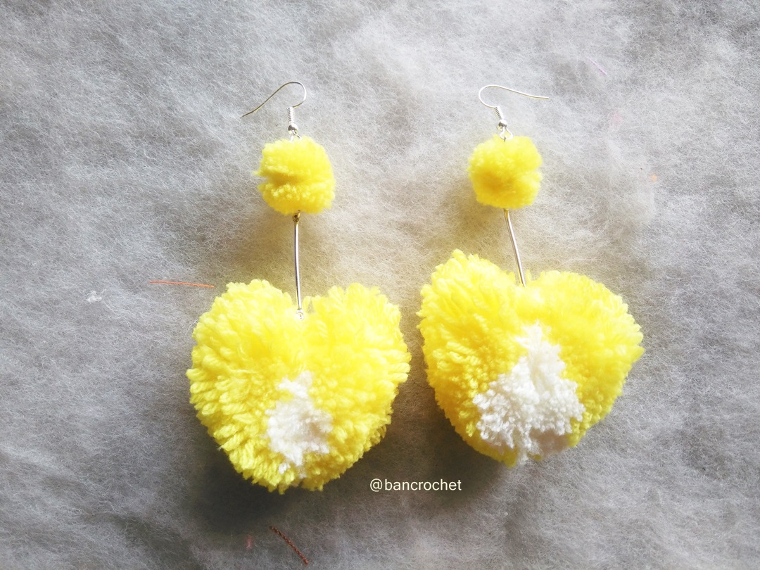 Bancrochet ต่างหูถักโครเชต์ crochet earring หลากสี 4-6 นิ้ว