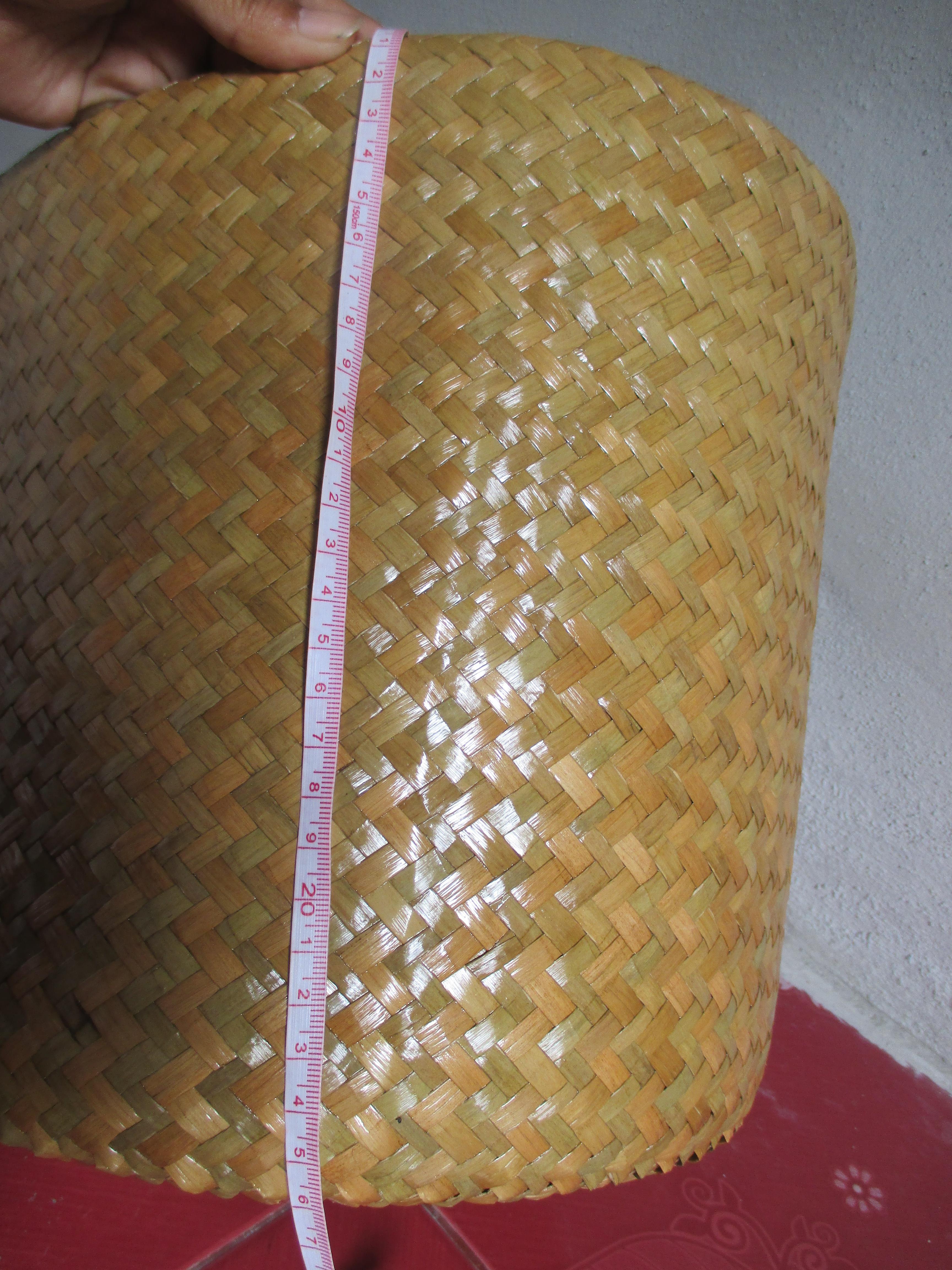 Bancrochet กระถางไม่มีหู ตะกร้าสาน ตะกร้ากระจูด หลากสี 10 inch