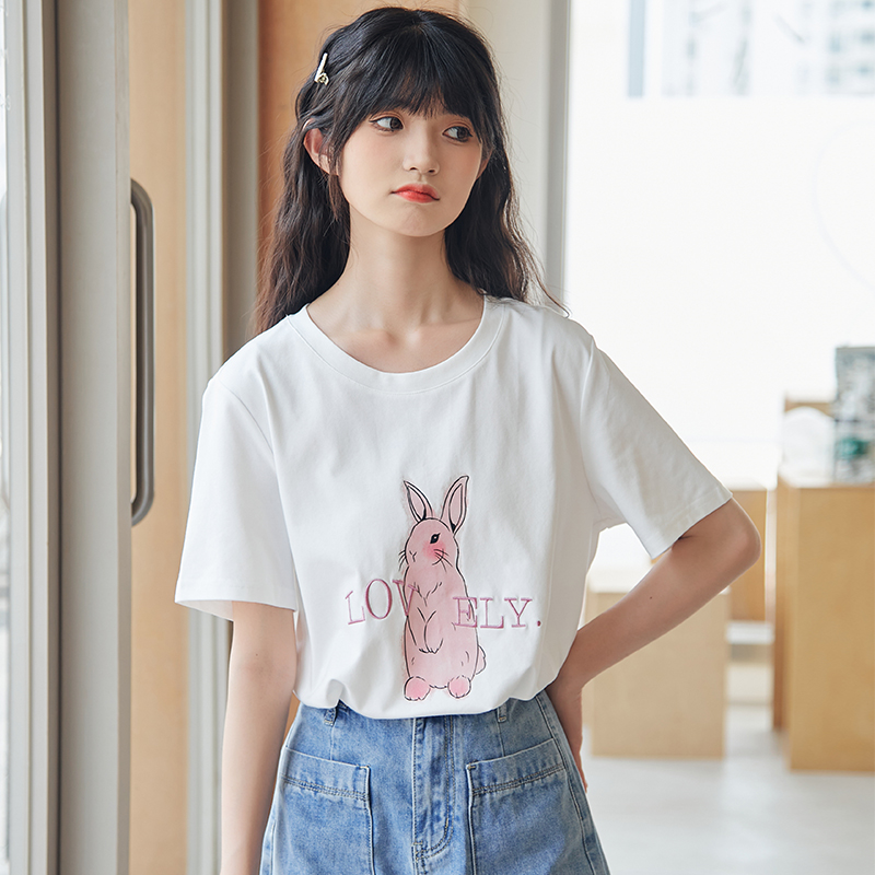 เสื้อผ้าวัยรุ่นเกาหลี เสื้อยืดวัยรุ่นผู้หญิง มีขนาด S M L XL