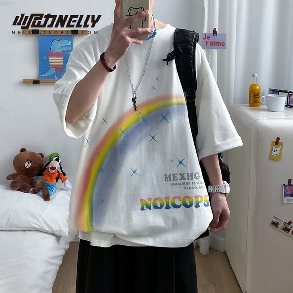 เสื้อยืดคอกลม ผู้ชาย เสื้อยืดผู้ชายเกาหลี เสื้อยืดเกาหลี แบรนด์ NELLY