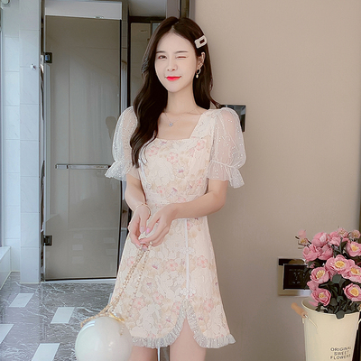 เดรสวัยรุ่น เดรสลูกไม้ชีฟอง By Meiyi women's clothing