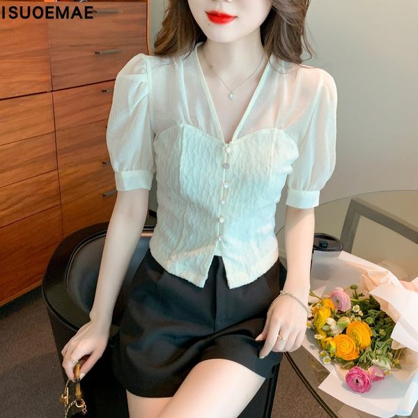 เสื้อลูกไม้ แขนสั้น