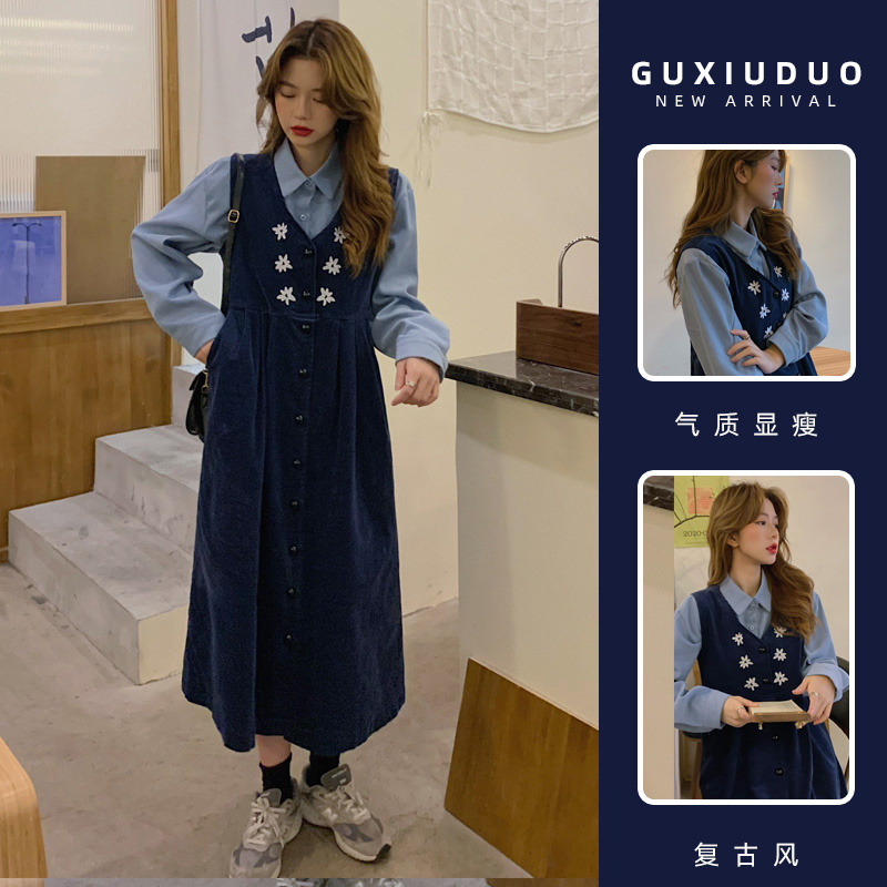 เดรสแขนสั้นมีไซส์L-4XLอก38-47นิ้ว