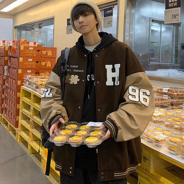 เสื้อแจ็คเก็ตเบสบอล เสื้อคลุม เสื้อแขนยาวสไตล์เกาหลี