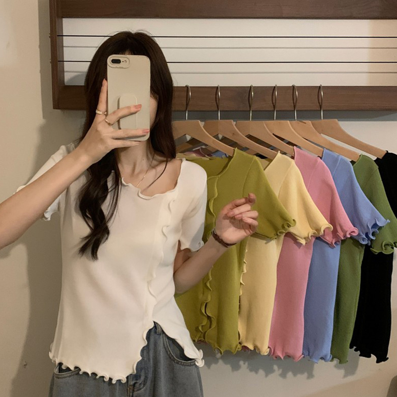 เสื้อผ้าวัยรุ่นเกาหลี เสื้อยืดวัยรุ่นผู้หญิง มีขนาด S M L XL