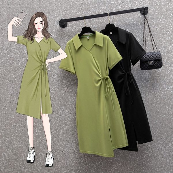 เดรสคนอ้วน เดรสสาวอวบ ชุดเดรสคนอ้วนวัยรุ่น BY PLUS SIZE Girl