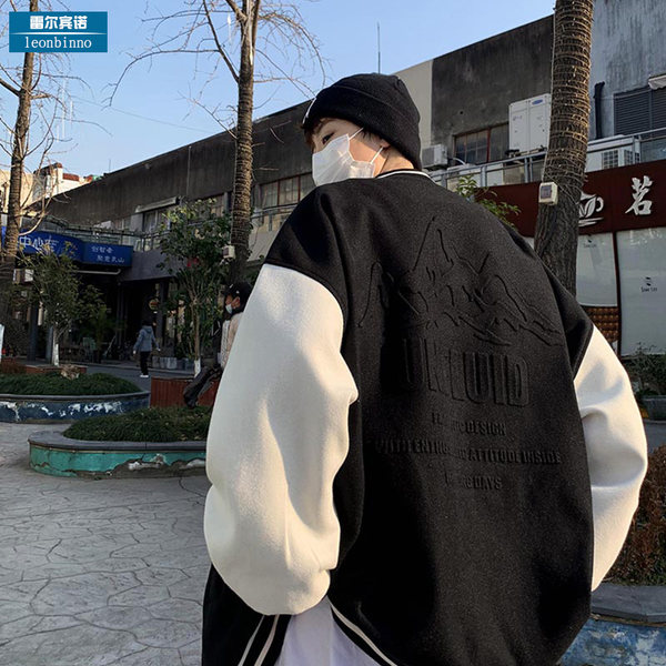 เสื้อแจ็คเก็ตเบสบอล เสื้อคลุม เสื้อแขนยาวสไตล์เกาหลี