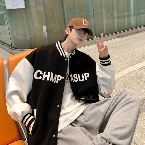 เสื้อแจ็คเก็ตเบสบอล เสื้อคลุม เสื้อแขนยาวสไตล์เกาหลี