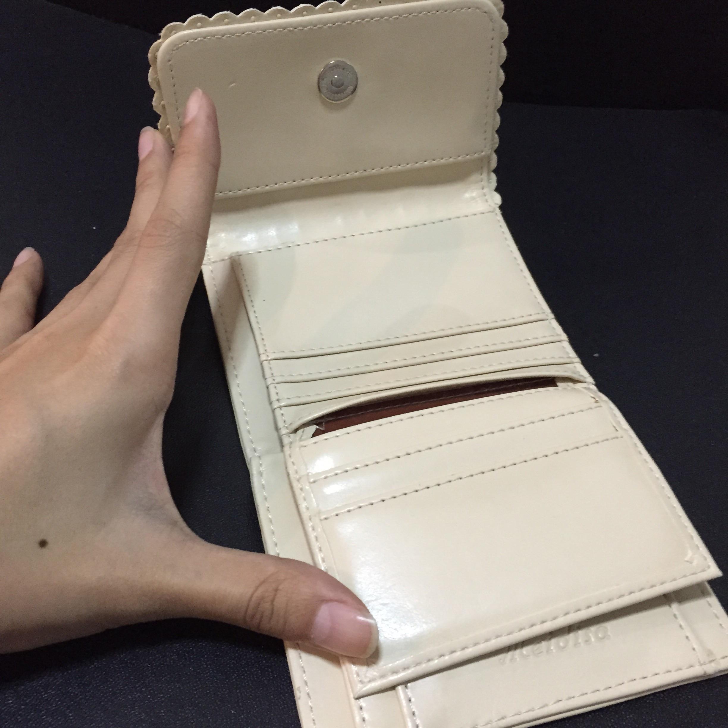 กระเป๋าสตางค์ เปียโนน่ารัก สีครีม