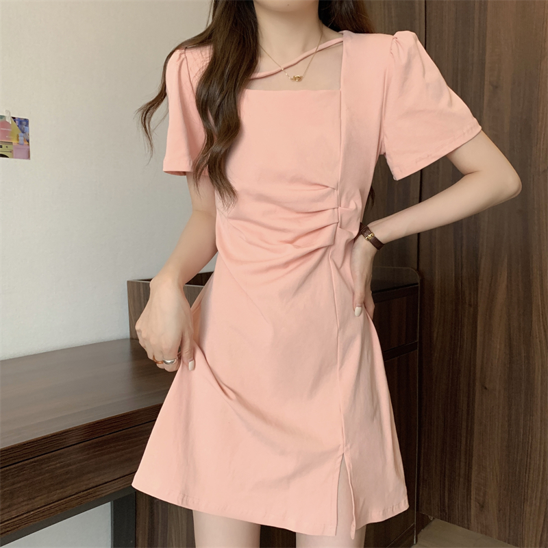 เดรสแขนสั้น มีไซส์ L-4XLอก 38-47 นิ้ว ใส่ได้ทั้งสาวหุ่นดีน่ารักจนถึงสาวอวบพลัสไซส์ จัดส่งฟรี! ทักแชทสั่งซื้อ