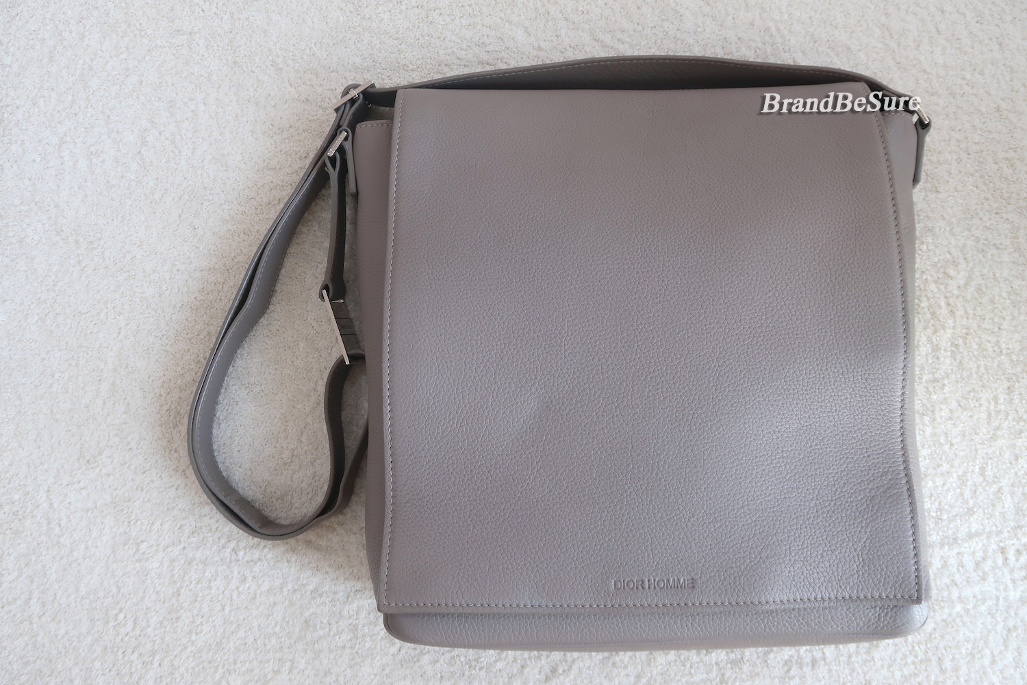 Dior Homme Grey Calfskin Messenger Bag