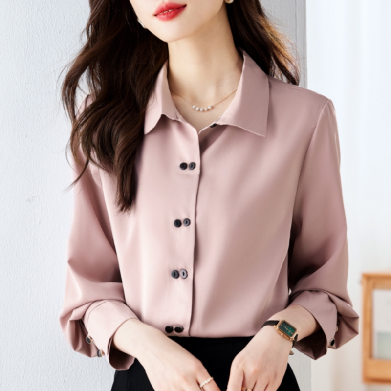 เสื้อเชิ้ตผู้หญิงแขนยาว เสื้อเชิ้ตผู้หญิงใส่ทํางาน 390 บาทต่อชิ้น ฟรีค่าจัดส่ง