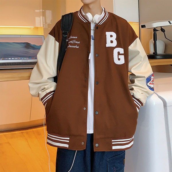 เสื้อแจ็คเก็ตเบสบอล เสื้อคลุม เสื้อแขนยาวสไตล์เกาหลี