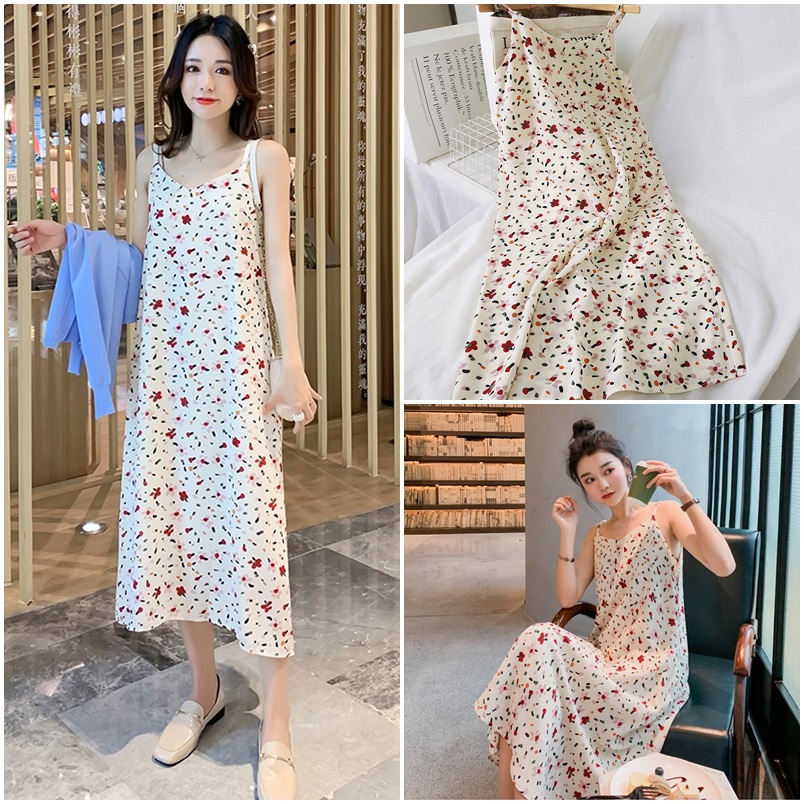 Dress4638 เดรสยาวสายเดี่ยวผ้าชีฟองเนื้อหนาเกรดพรีเมียมลายดอกไม้ ซิปข้าง มีซับในเนื้อหนาอย่างดี สายบ่าปรับระดับได้ งานดีทรงดีผ้าทิ้งตัวพริ้วสวยไม่ยับง่ายไม่ต้องรีดหลังซัก งานสวยเหมือนราคาหลักพัน ทรงนี้ใส่ได้เรื่อยๆ ชุดเดียวเอาอยู่