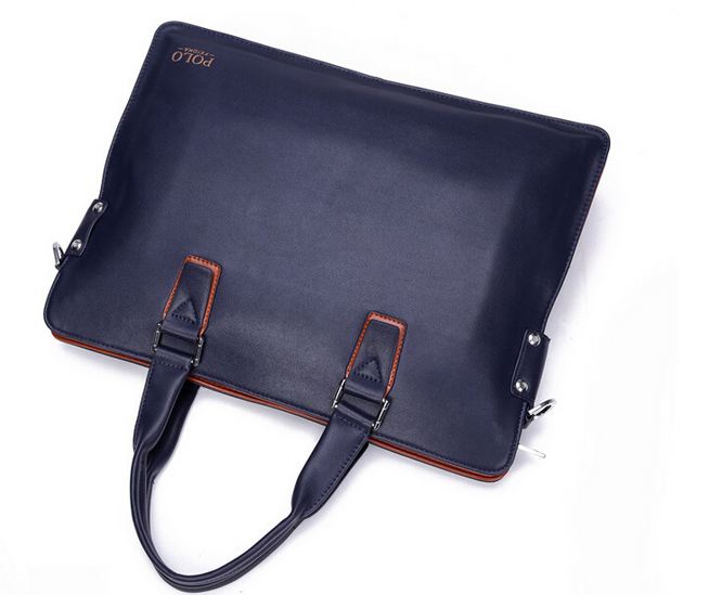 กระเป๋าถือผู้ชาย กระเป๋าใส่เอกสาร ทำงาน หนัง pu กระเป๋าถือ Polo ทรงแบน สำหรับ นักธุรกิจ หนุ่ม ไฟแรง ดีไซน์ เรียบหรู สีน้ำเงิน และ สีดำ 742091