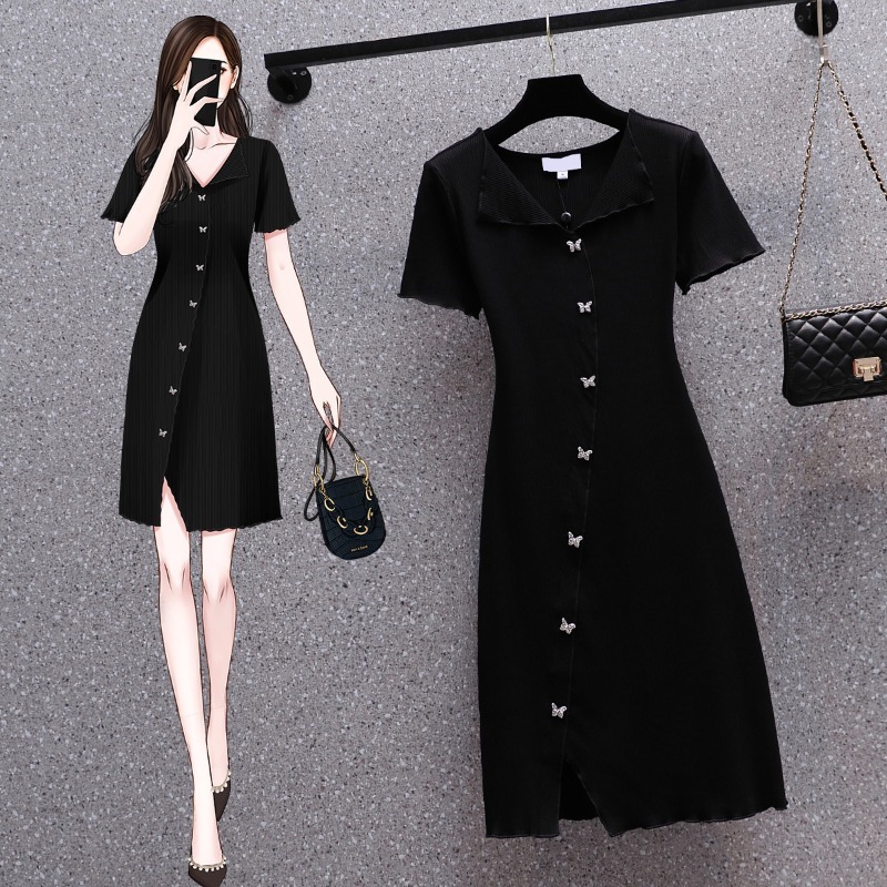 เดรสแขนสั้น มีไซส์ L-4XLอก 38-47 นิ้ว ใส่ได้ทั้งสาวหุ่นดีน่ารักจนถึงสาวอวบพลัสไซส์ จัดส่งฟรี! ทักแชทสั่งซื้อ