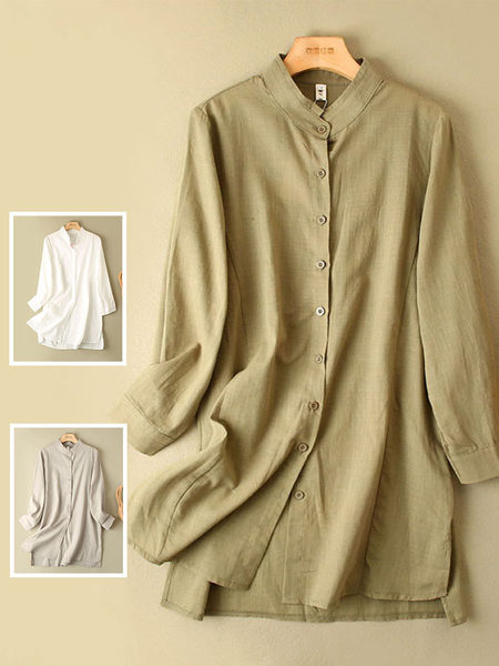 เสื้อลินิน เสื้อผ้าฝ้ายลินิน เสื้อเชิ้ตผ้าลินิน