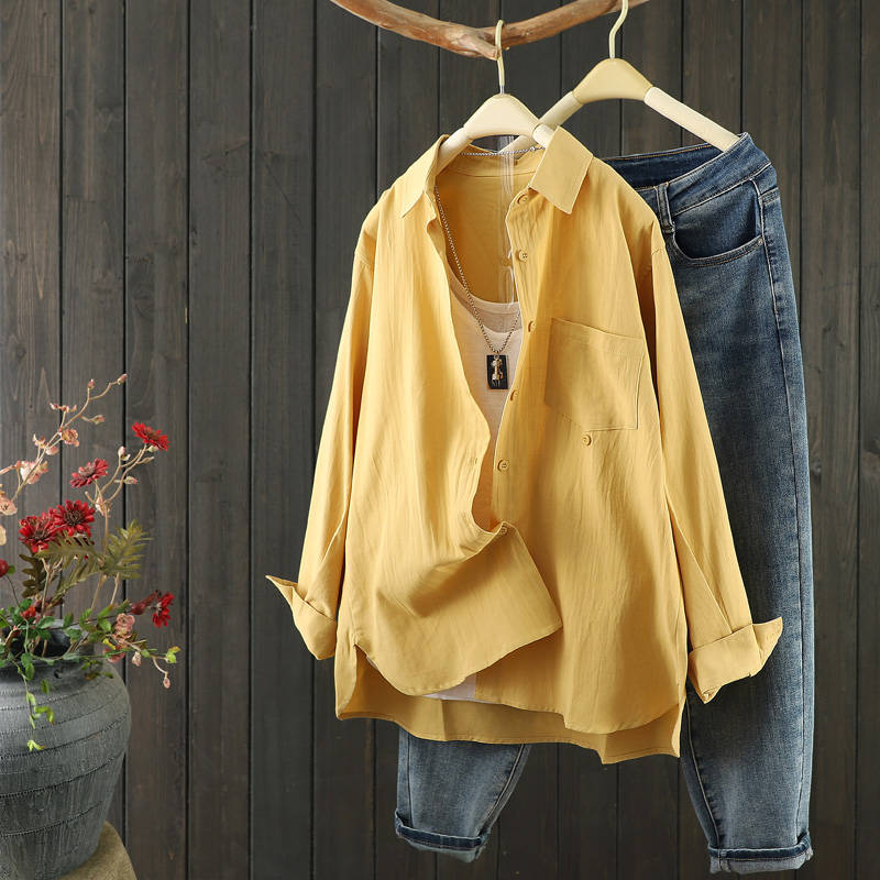 แบบเสื้อสวยๆ เสื้อผ้าฝ้ายลินิน เสื้อเชิ้ตผ้าลินิน